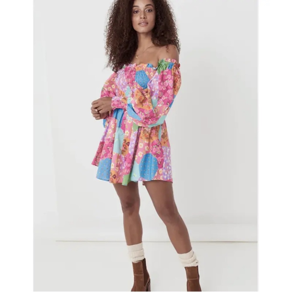 Trade/sell Spell Freda shirred mini dress XS 🌺💖🌈
